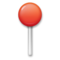 Round Pushpin emoji on LG